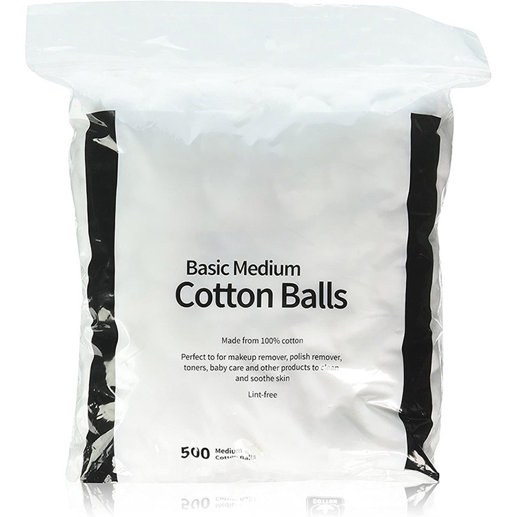 100% Owu Owu Daju Ọti Owu Ball White Medical Absorbent Cotton Ball