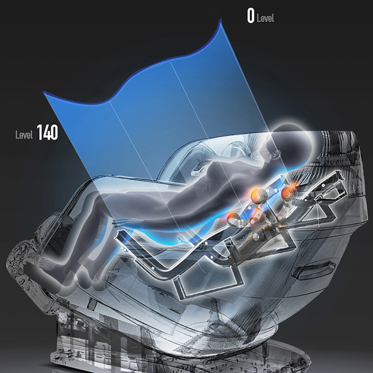 4D Massage Isinmi Ika Tẹ Armchair pẹlu Alapapo System