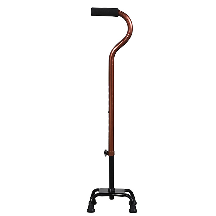 Awọn Crutches Rin Atunṣe Aṣetunṣe Oni-ẹsẹ mẹrin Awọn alaabo Awọn onirin Awọn igi Rin