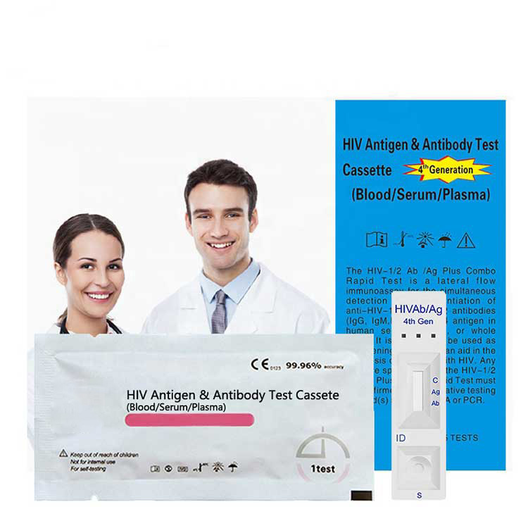 New 4th generation Hiv igbeyewo Kit 1/2 Ag Ab Dekun igbeyewo kasẹti