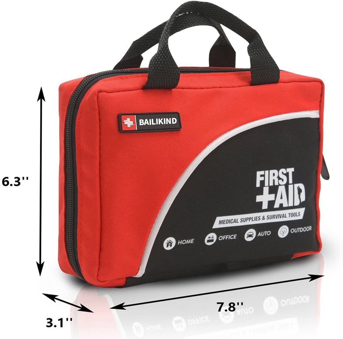 Red First Aid Hand Ẹru Bag